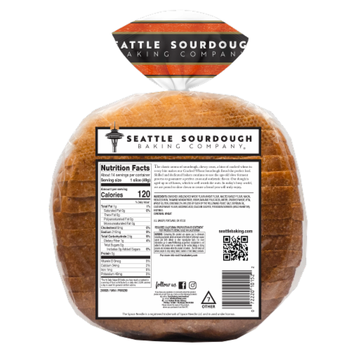 Seattle International Cracked Wheat Sourdough Bread Perspective: back
