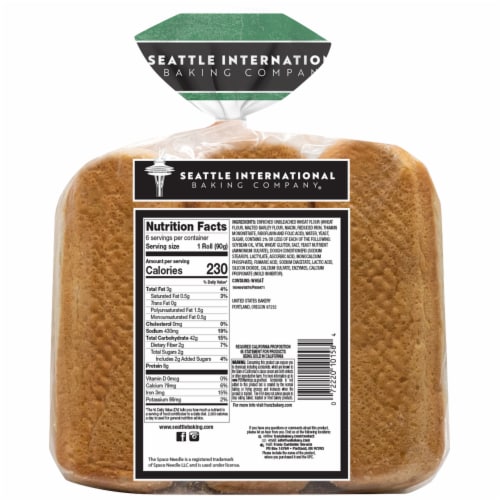 Seattle International Baking Company Sourdough Hoagie Rolls Perspective: back