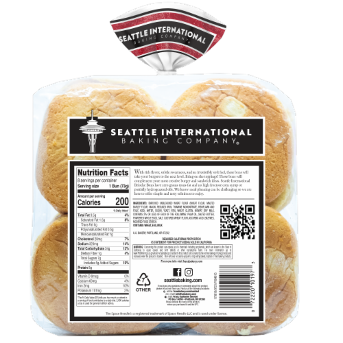 Seattle International® Brioche Buns Perspective: back