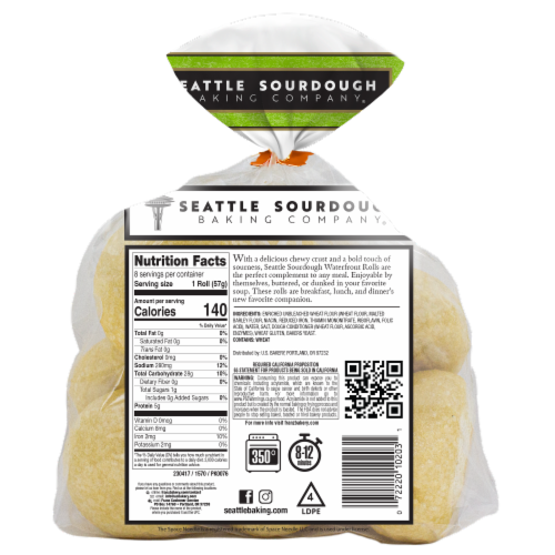 Seattle Sourdough Baking Co. Waterfront Sourdough Rolls Perspective: back