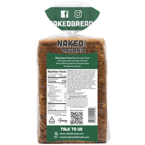 Naked Bread® Organic Twenty Four Grains and Seeds Bread Perspective: back