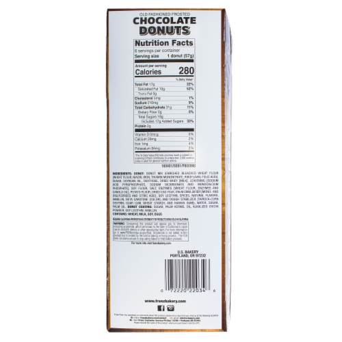 Franz® Old Fashioned Frosted Chocolate Donuts Perspective: back