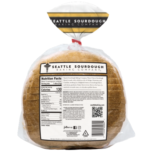 Seattle Sourdough Baking Co.® Three Cheese Sourdough Bread Perspective: back