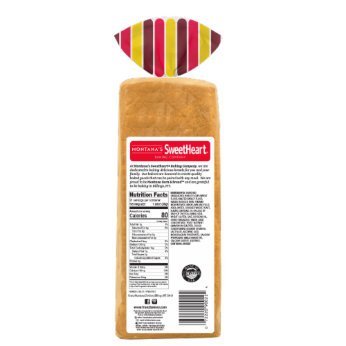 Montana's Sweetheart® Cracked Wheat Bread Perspective: back
