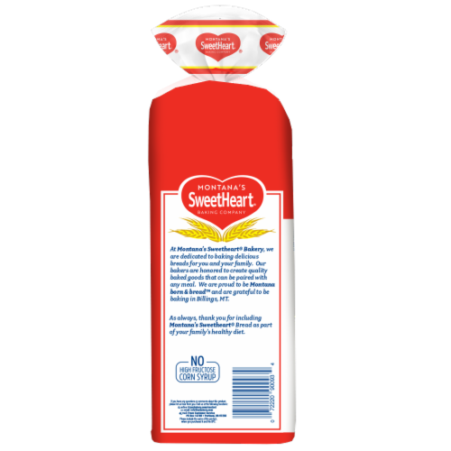 Montana's Sweetheart® White Bread Perspective: back