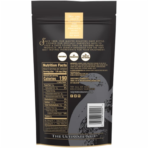 The Squirrel Brand Gluten Free Creme Brulee Almonds® Perspective: back