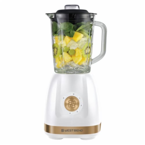 West Bend Timeless Multi Function Blender - White/Gold Perspective: back