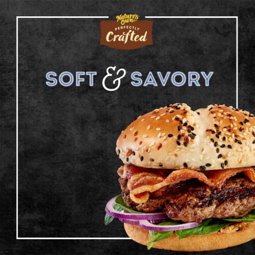 Nature's Own Perfectly Crafted Everything Buns Non-GMO Everything Hamburger Buns Perspective: back