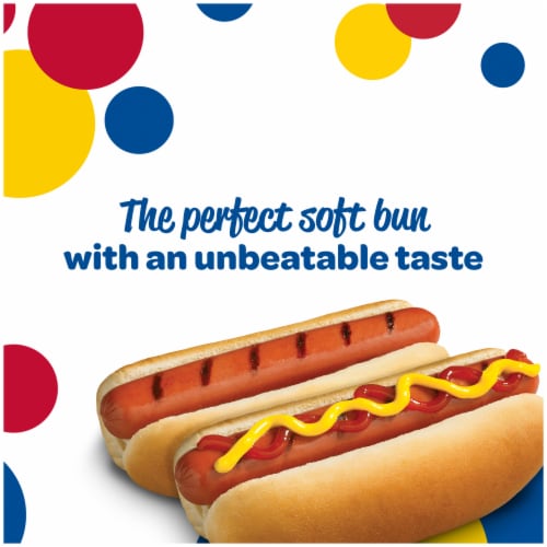Wonder Bread Classic Hot Dog Buns, White Bread Hot Dog Buns, 12 Count Perspective: back