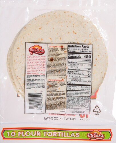 Mi Casa® Fajita Style Flour Tortillas Perspective: back