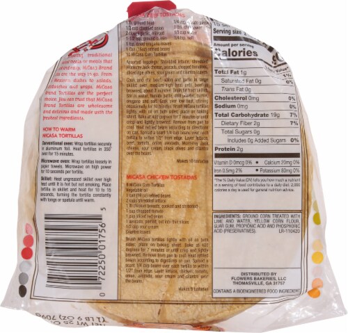 Mi Casa® Yellow Corn Tortillas Perspective: back