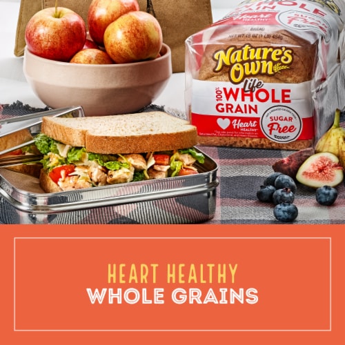Nature's Own Life 100% Whole Grain Bread Sugar Free Sandwich Bread Perspective: back
