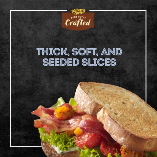 Nature's Own Perfectly Crafted Multigrain Bread Thick Sliced Non-GMO Sandwich Bread Perspective: back