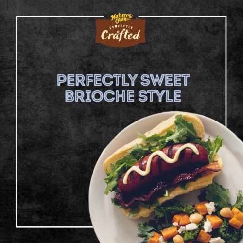 Nature's Own Perfectly Crafted Non GMO Brioche Style Hot Dog Buns Perspective: back