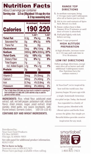 Near East® Chicken Flavored Rice Pilaf Perspective: back
