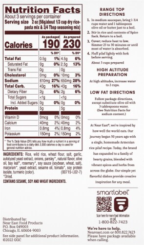 Near East® Garlic & Herb Long Grain & Wild Rice Mix Perspective: back
