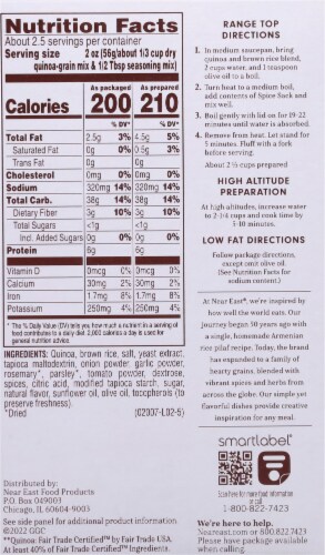 Near East Rosemary & Olive Oil Flavor Quinoa & Brown Rice Blend Perspective: back