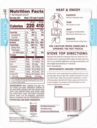 Near East® Heat and Eat Original Rice Pilaf Mix Perspective: back