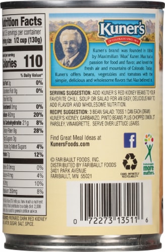 Kuner's® Dark Red Kidney Beans Perspective: back