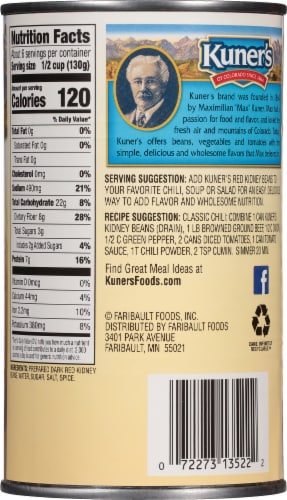 Kuner's® Dark Red Kidney Beans Perspective: back