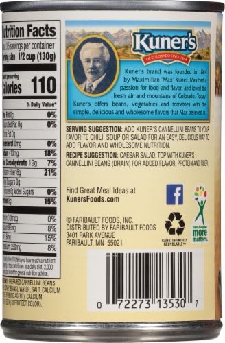 Kuner's® Cannellini White Kidney Beans Perspective: back
