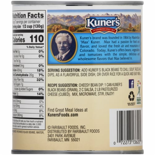 Kuner's® Black Beans Perspective: back