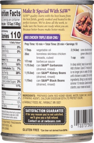 S&W® Kidney Beans Perspective: back