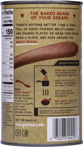 Saucy Spoon Sweet Hickory Baked Beans Perspective: back