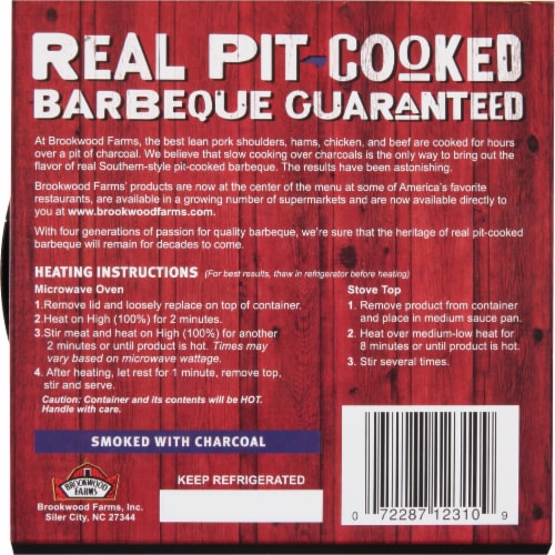 Brookwood Farms Gluten Free Pit Cooked Pulled Pork Barbeque Perspective: back