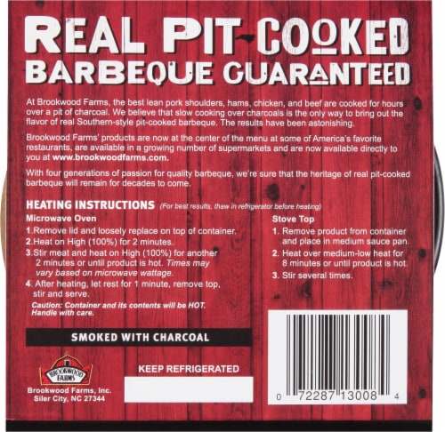 Brookwood Farms Real Pit-Cooked Pork Barbeque Perspective: back