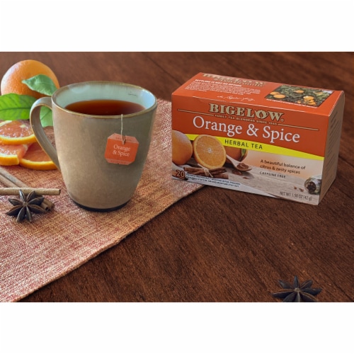 Bigelow® Orange & Spice Herbal Tea Bags Perspective: back