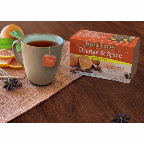 Bigelow® Orange & Spice Herbal Tea Bags Perspective: back