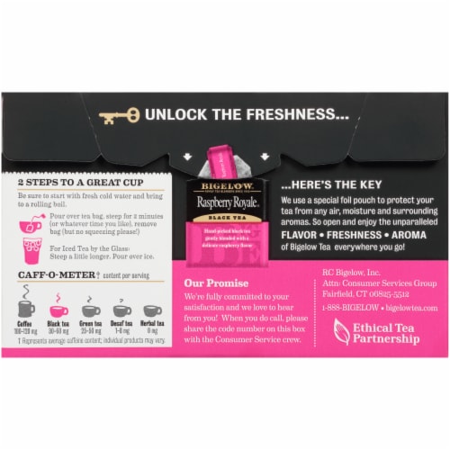 Bigelow® Raspberry Royale Black Tea Bags Perspective: back
