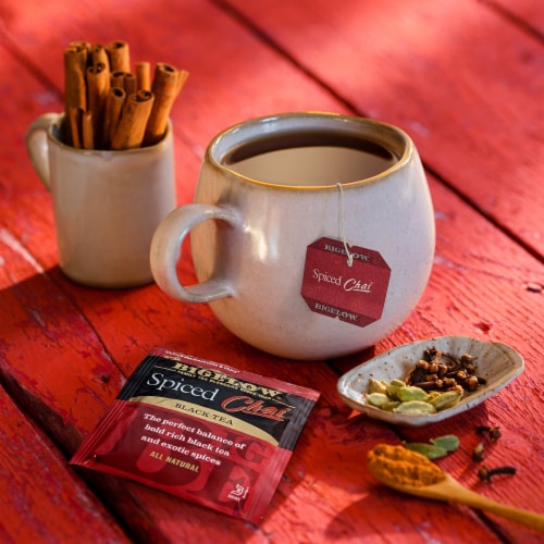 Bigelow Spiced Chai Black Tea Bags Perspective: back