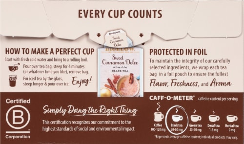Bigelow® Hot Cinnamon Dolce™ Black Tea Perspective: back
