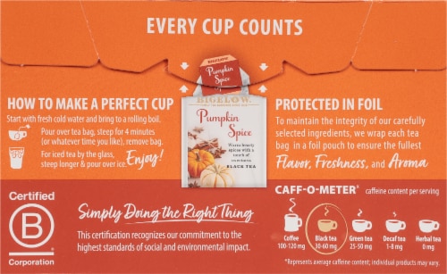 Bigelow® Pumpkin Spice Black Tea Perspective: back