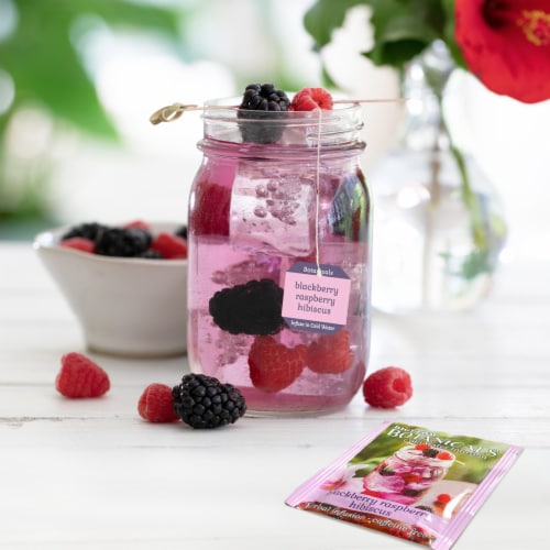 Bigelow Botanicals™ Cold Water Infusion Tea Bags Blackberry Raspberry Hibiscus Perspective: back