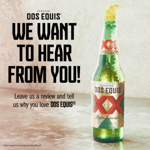 Dos Equis Mexican Lager Beer, 6 Pack, 12 fl oz Bottles Perspective: back