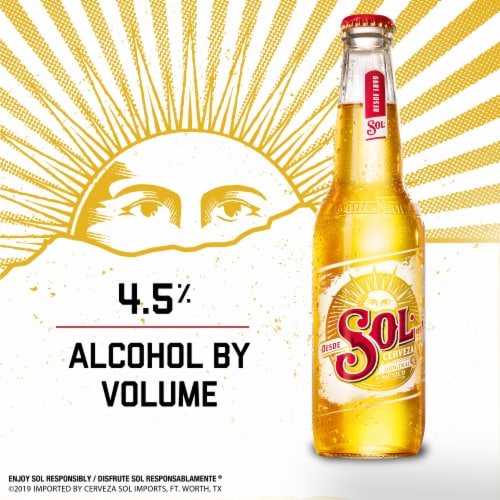 Sol Cerveza Mexican Import Lager Beer Perspective: back