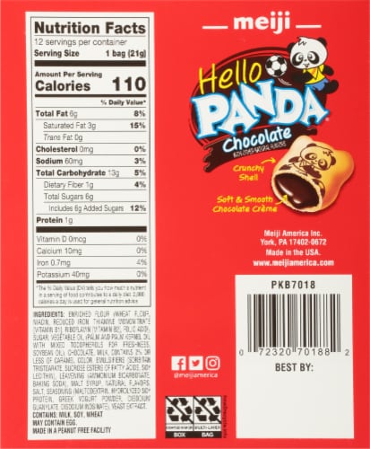 Meiji Hello Panda Chocolate Snacks Perspective: back