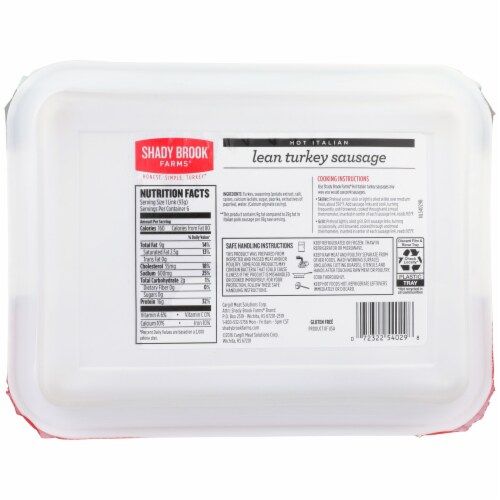 Shady Brook Farms® Hot Italian Turkey Sausage Perspective: back