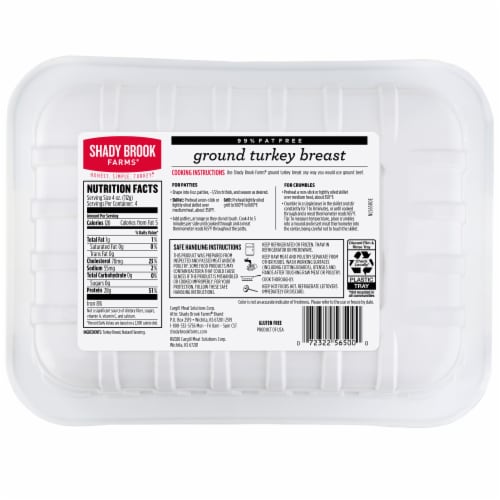 Shady Brook Farms® 99% Fat Free Ground Turkey Breast Tray, Fresh Perspective: back