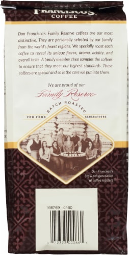 Don Francisco's Coffee Family Reserve® Kona Blend Medium Roast Whole Bean Coffee Perspective: back