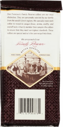 Don Francisco's Coffee Family Reserve Hawaiian Hazelnut Flavor Medium Roast Ground Coffee Perspective: back