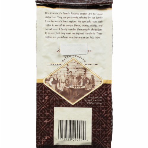 Don Francisco's® Kona Blend Medium Roast Whole Bean Coffee Perspective: back