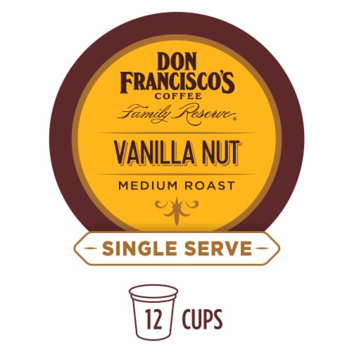 Don Francisco's Family Reserve Vanilla Nut Medium Roast Coffee Pods Perspective: back