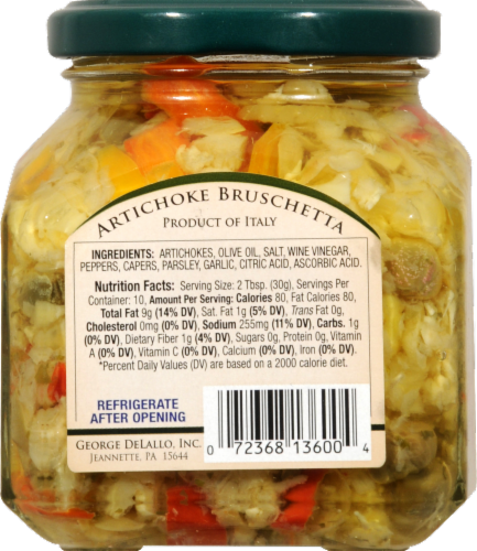 Delallo Artichoke Bruschetta Perspective: back