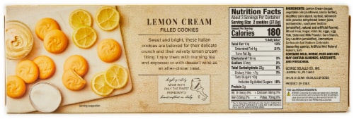 DeLallo® Lemon Cream FIlled Cookies Perspective: back