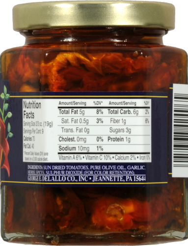 DeLallo Olive Oil & Herbs Sun Dried Tomatoes Perspective: back