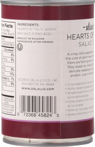DeLallo® Salad Cut Hearts Of Palm Perspective: back